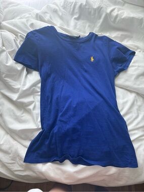 Ralph Lauren Sport Crewneck Tee in Blue with White Accent
